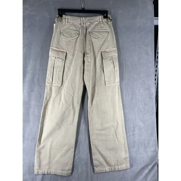 Denimist Wide Leg Cargo Pants Size 24 Tan - Picture 5 of 9